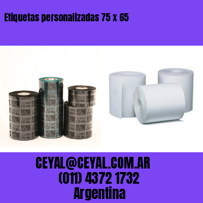 Etiquetas personalizadas 75 x 65