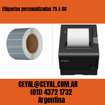 Etiquetas personalizadas 75 x 66