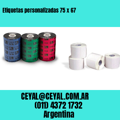 Etiquetas personalizadas 75 x 67