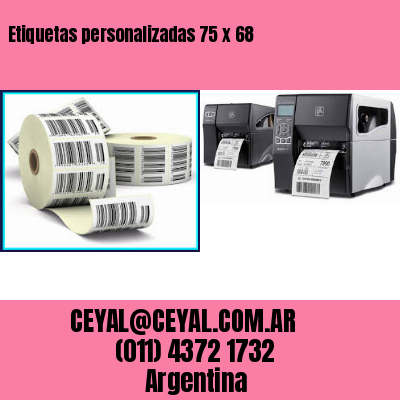 Etiquetas personalizadas 75 x 68