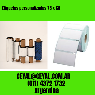 Etiquetas personalizadas 75 x 68