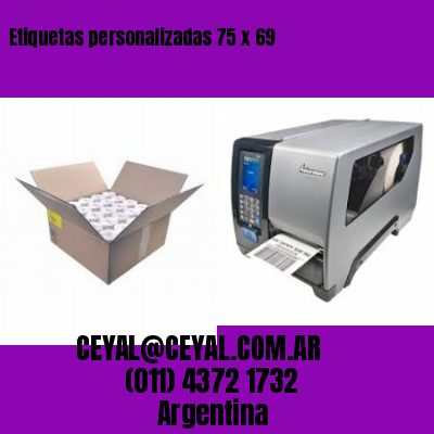 Etiquetas personalizadas 75 x 69