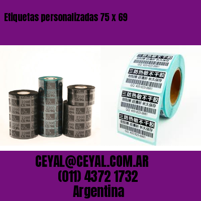 Etiquetas personalizadas 75 x 69