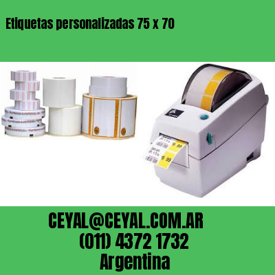 Etiquetas personalizadas 75 x 70