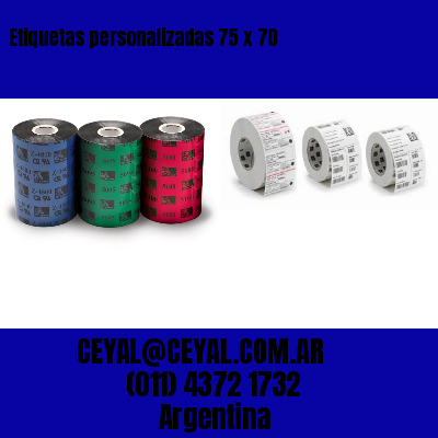 Etiquetas personalizadas 75 x 70