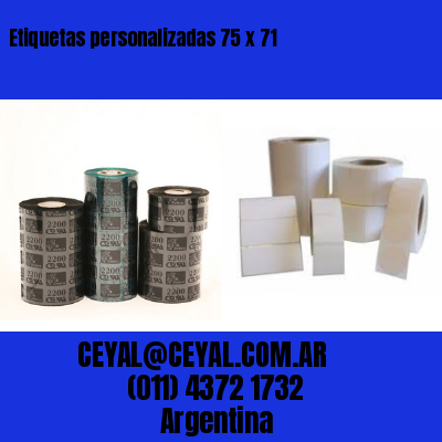 Etiquetas personalizadas 75 x 71
