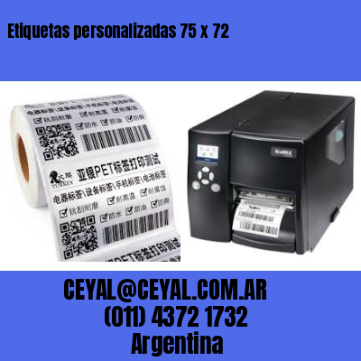 Etiquetas personalizadas 75 x 72