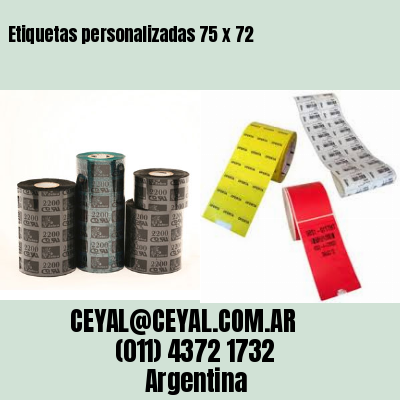 Etiquetas personalizadas 75 x 72