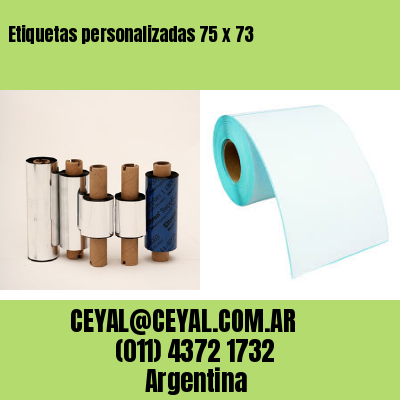 Etiquetas personalizadas 75 x 73