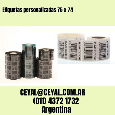 Etiquetas personalizadas 75 x 74