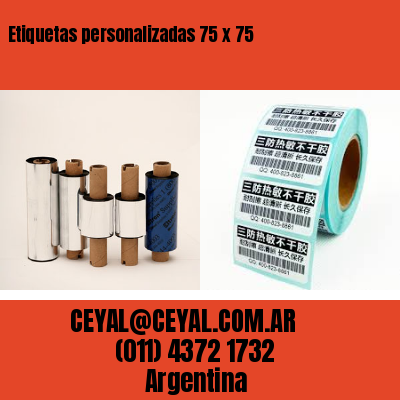 Etiquetas personalizadas 75 x 75