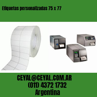 Etiquetas personalizadas 75 x 77