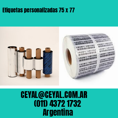 Etiquetas personalizadas 75 x 77