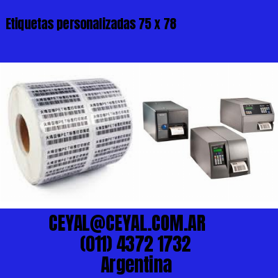Etiquetas personalizadas 75 x 78
