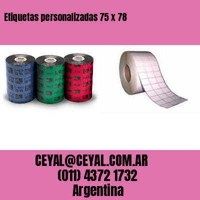 Etiquetas personalizadas 75 x 78