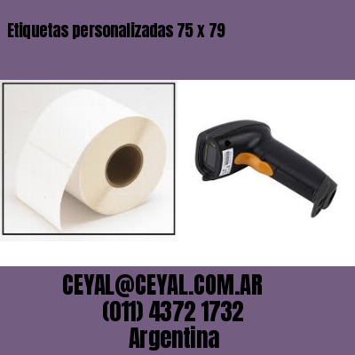 Etiquetas personalizadas 75 x 79