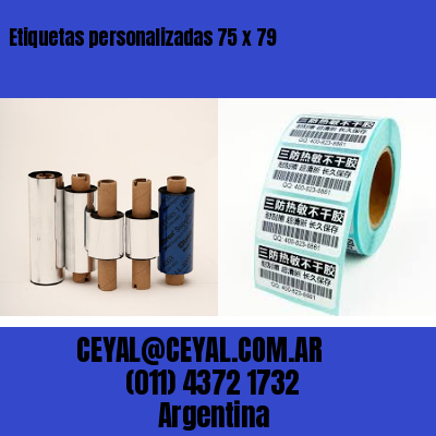 Etiquetas personalizadas 75 x 79