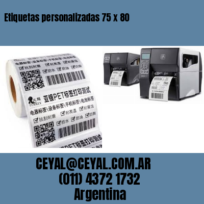 Etiquetas personalizadas 75 x 80