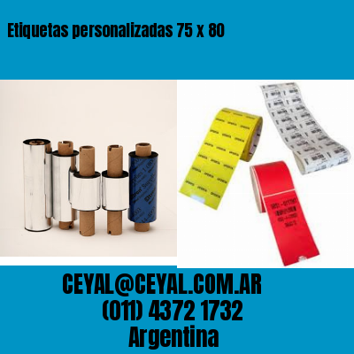 Etiquetas personalizadas 75 x 80