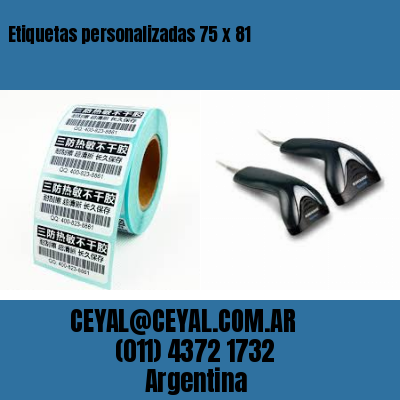 Etiquetas personalizadas 75 x 81