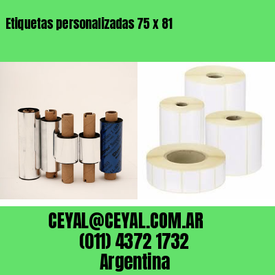 Etiquetas personalizadas 75 x 81