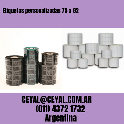 Etiquetas personalizadas 75 x 82