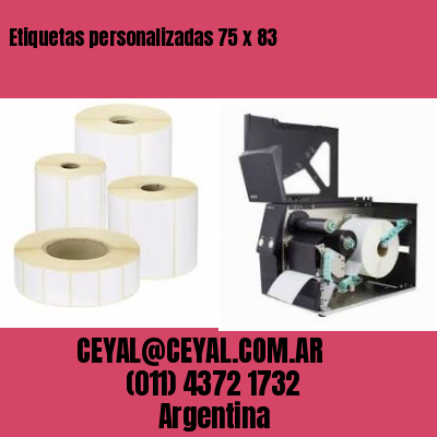 Etiquetas personalizadas 75 x 83