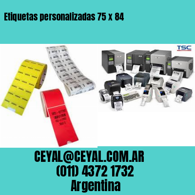 Etiquetas personalizadas 75 x 84
