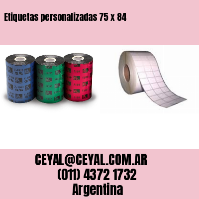Etiquetas personalizadas 75 x 84