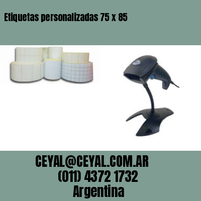 Etiquetas personalizadas 75 x 85