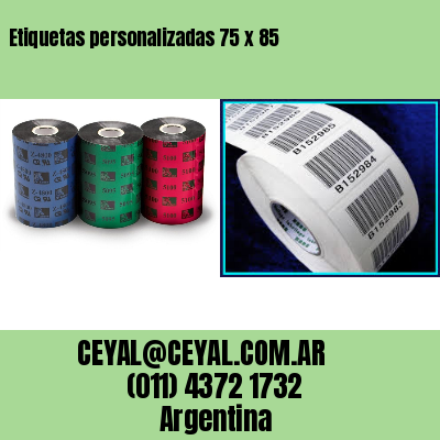 Etiquetas personalizadas 75 x 85