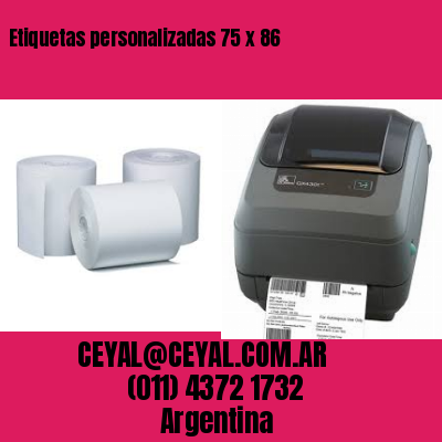 Etiquetas personalizadas 75 x 86