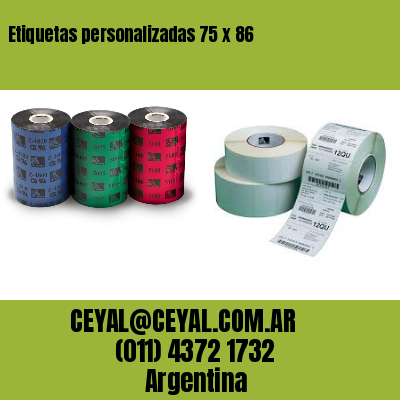 Etiquetas personalizadas 75 x 86
