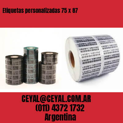 Etiquetas personalizadas 75 x 87