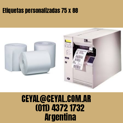 Etiquetas personalizadas 75 x 88