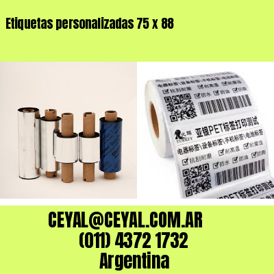 Etiquetas personalizadas 75 x 88