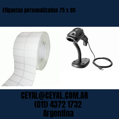 Etiquetas personalizadas 75 x 89