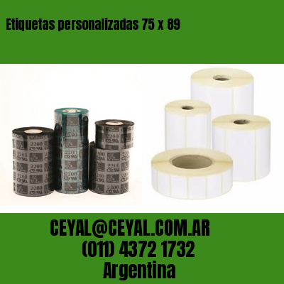 Etiquetas personalizadas 75 x 89
