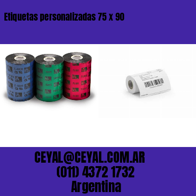 Etiquetas personalizadas 75 x 90