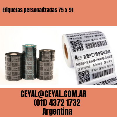 Etiquetas personalizadas 75 x 91