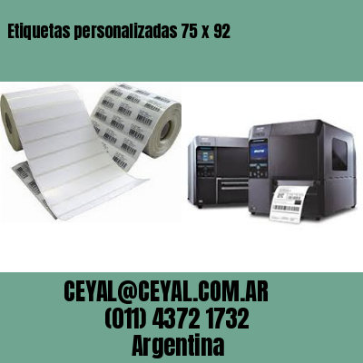 Etiquetas personalizadas 75 x 92