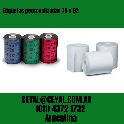 Etiquetas personalizadas 75 x 92