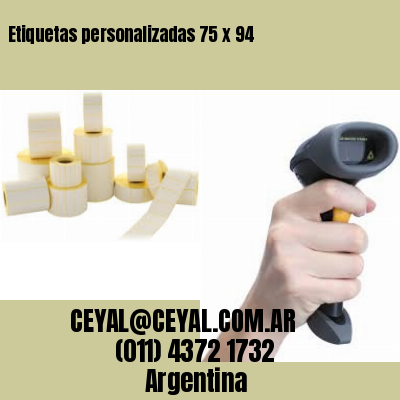 Etiquetas personalizadas 75 x 94