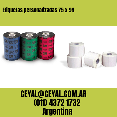 Etiquetas personalizadas 75 x 94