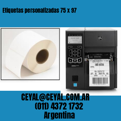 Etiquetas personalizadas 75 x 97