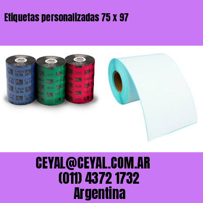 Etiquetas personalizadas 75 x 97