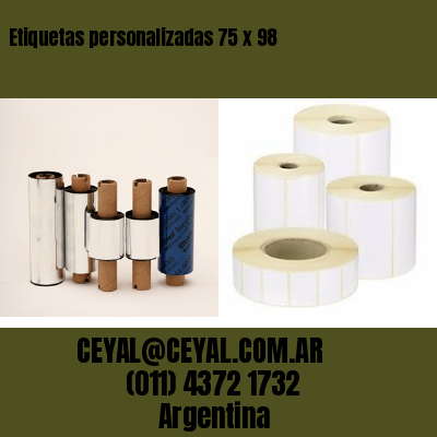 Etiquetas personalizadas 75 x 98