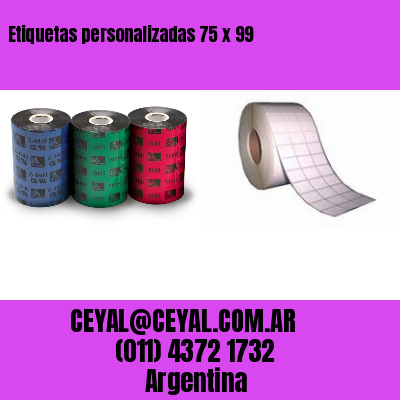 Etiquetas personalizadas 75 x 99