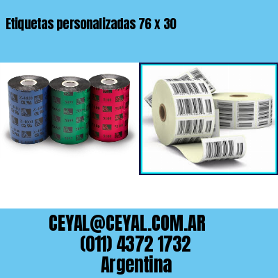 Etiquetas personalizadas 76 x 30