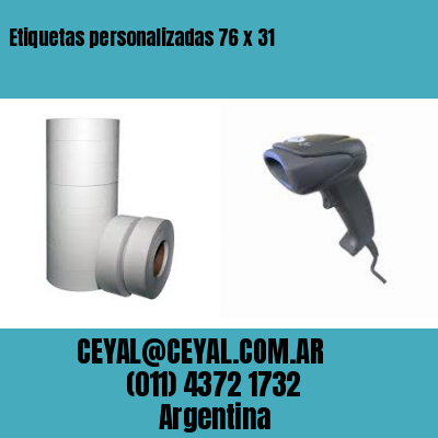 Etiquetas personalizadas 76 x 31